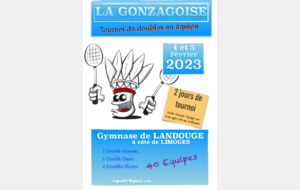 TOURNOI PAR EQUIPES : LA GONZAGOISE : 4 et 5 février 2023