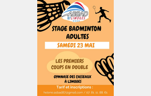 STAGES ADULTES ASBAD 87